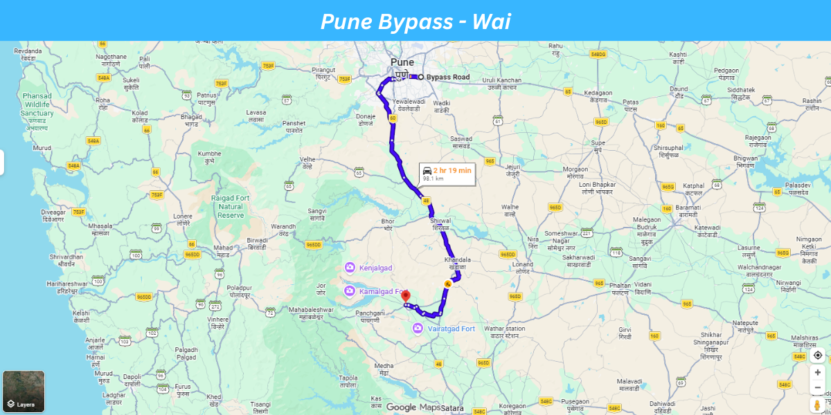 Pune to Wai Route