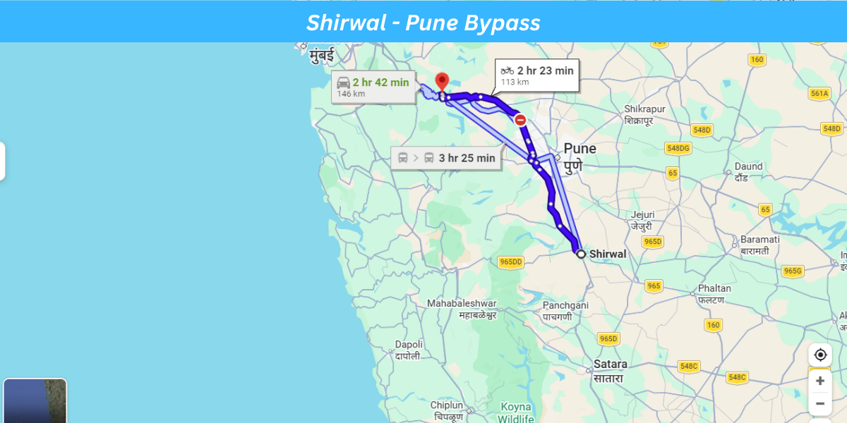Shirwal to Pune Route