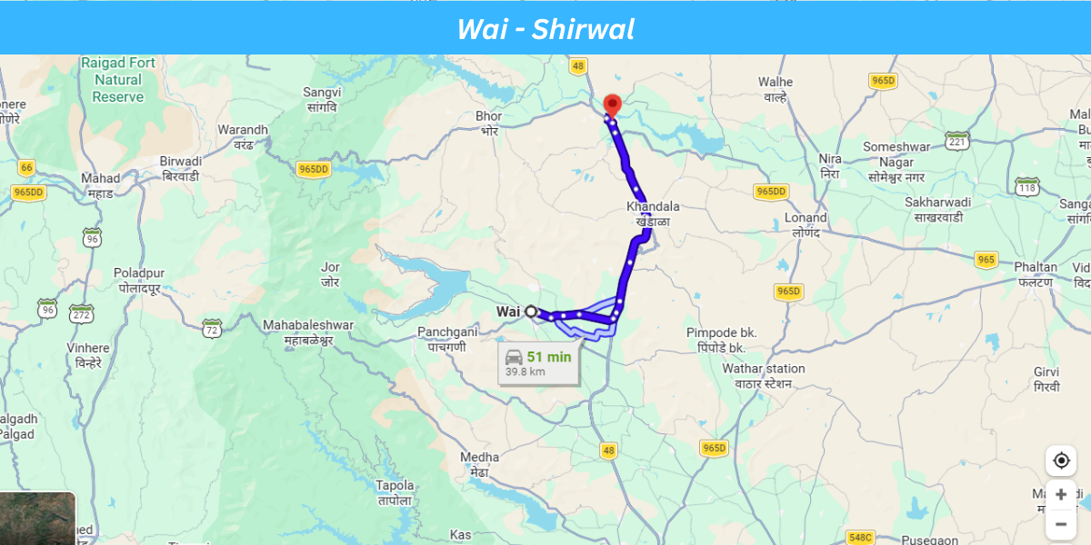 Wai to Shirwal Route